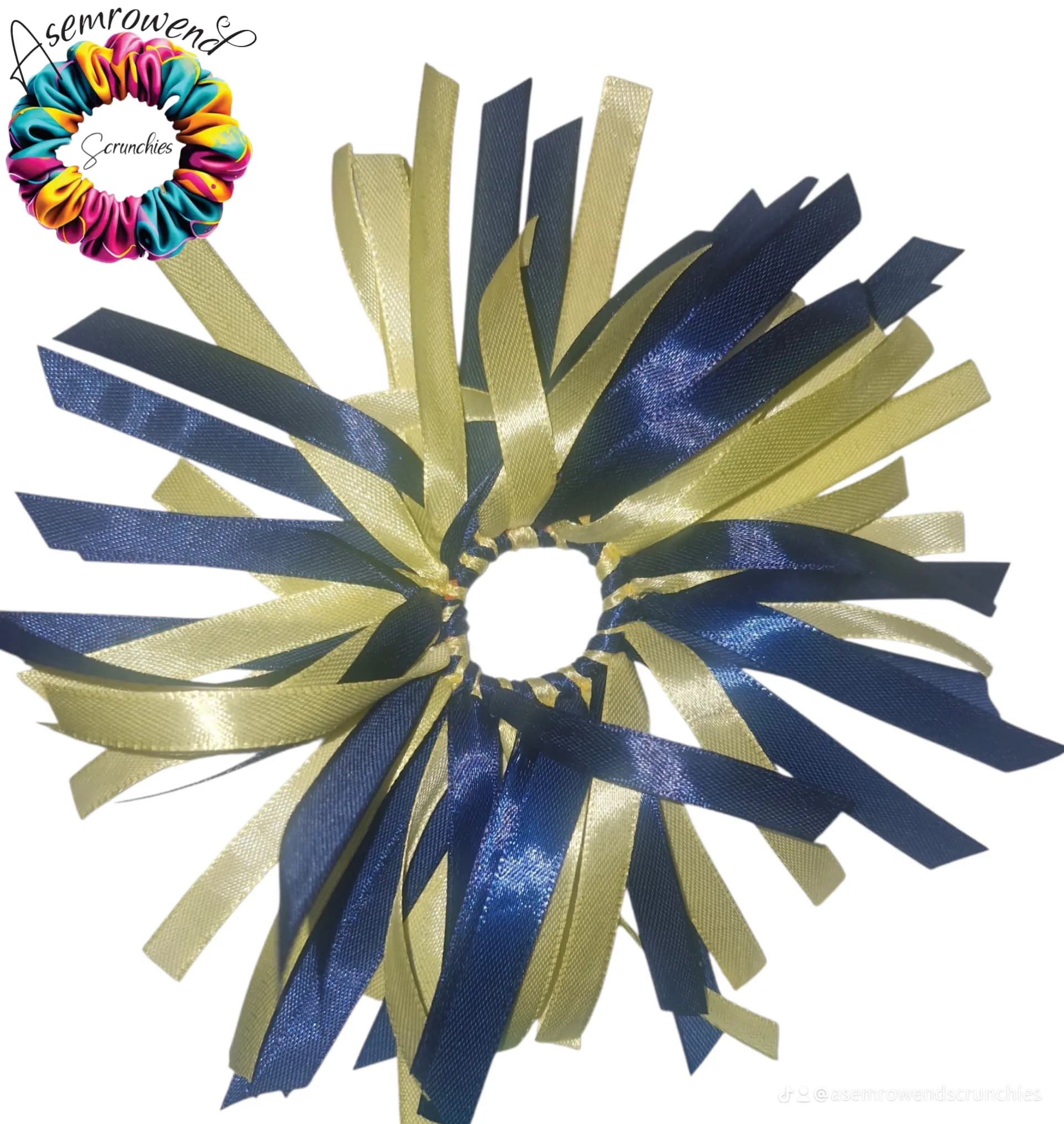 Navy and yellow Asemrowend linte