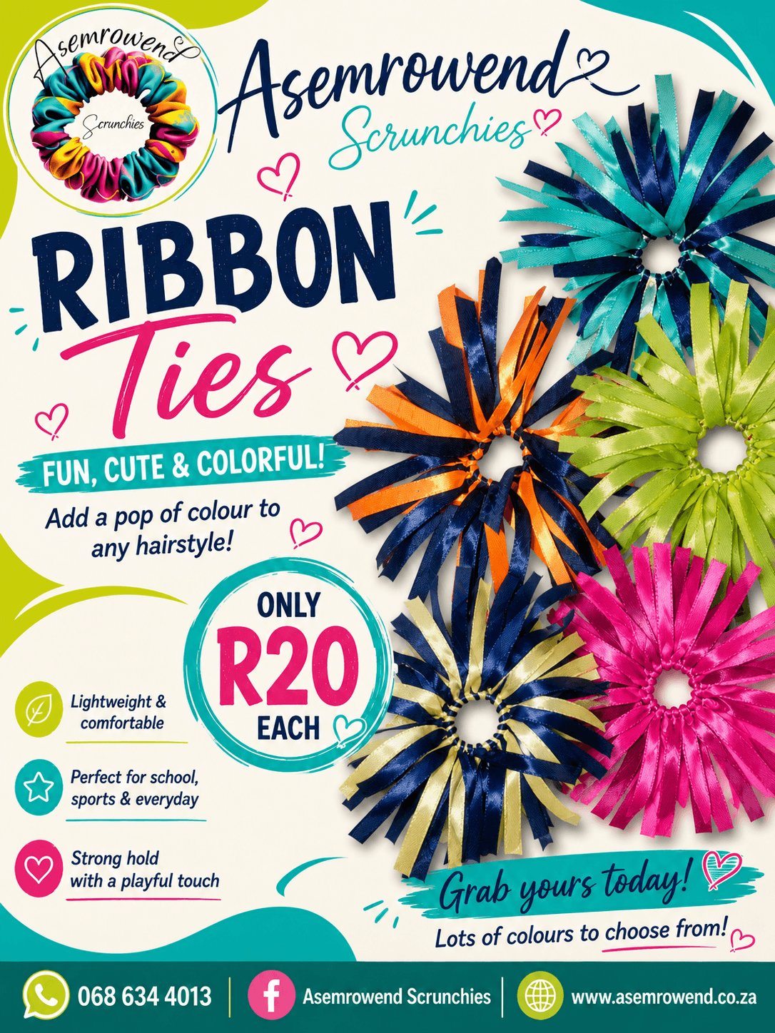 Ribbon hair ties