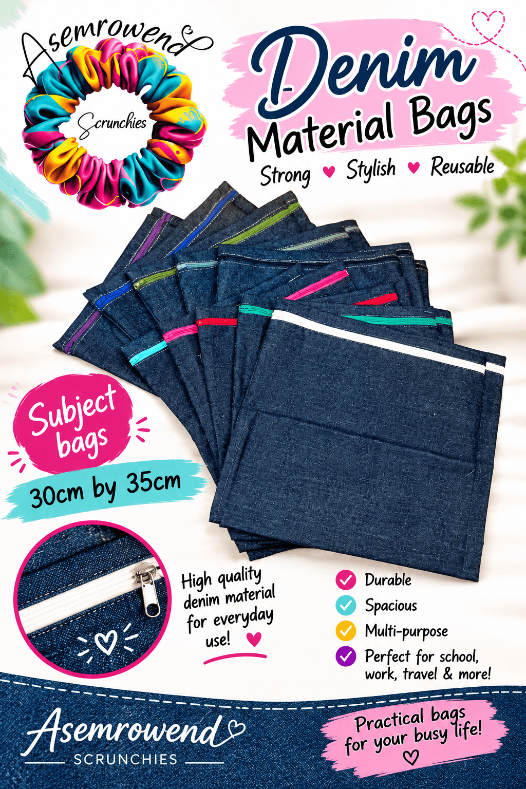 School subject bags